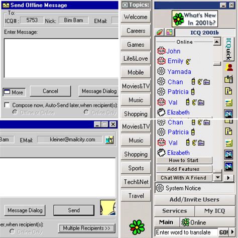 ICQ is described as 'is one of the oldest instant messengers. . Old icq chat